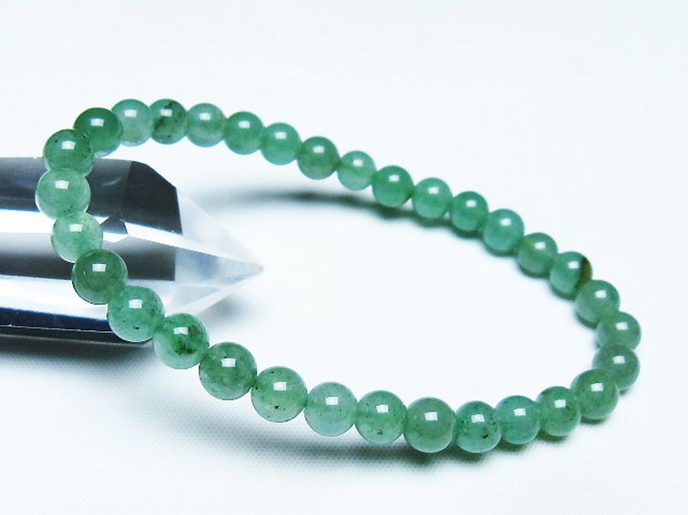 インド翡翠 ブレスレット 6mm [t127-11399] 1枚目