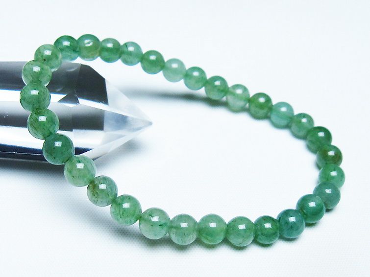 インド翡翠 ブレスレット 6mm [t127-11400] 1枚目