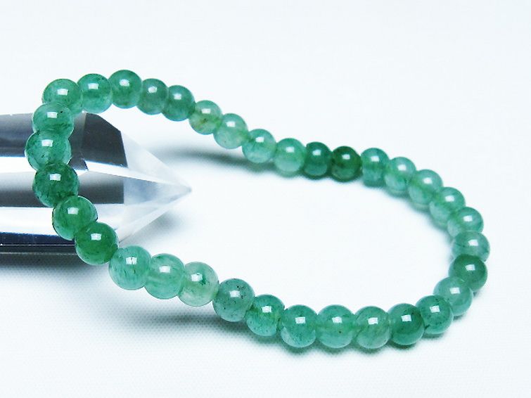 インド翡翠 ブレスレット 6mm [t127-11412] 1枚目