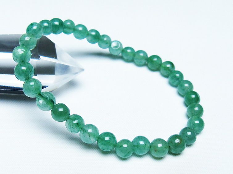 インド翡翠 ブレスレット 6mm [t127-11414] 1枚目