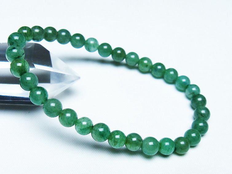 インド翡翠 ブレスレット 6mm [t127-11416] 1枚目