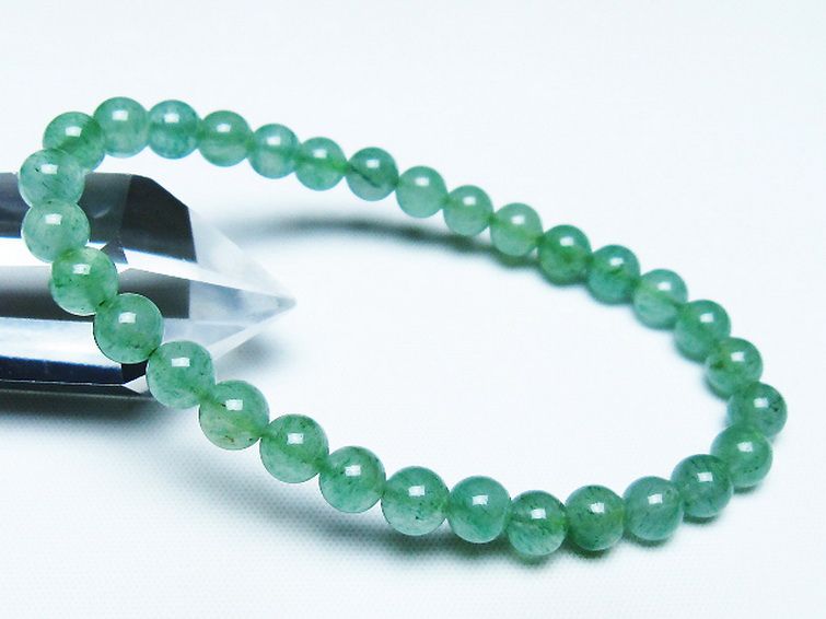 インド翡翠 ブレスレット 6mm [t127-11425] 1枚目