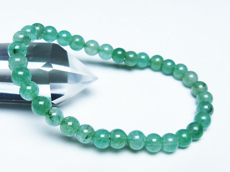 インド翡翠 ブレスレット 6mm [t127-11442] 1枚目