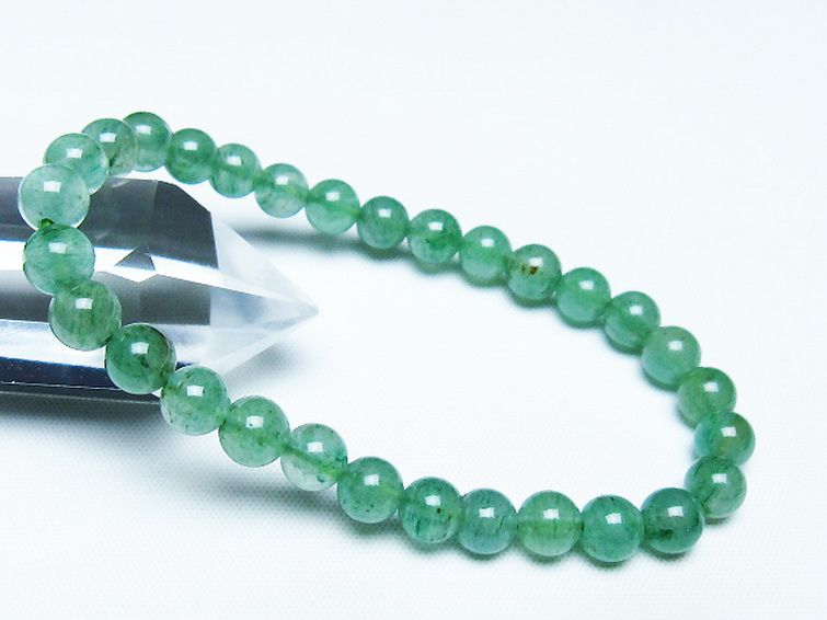 インド翡翠 ブレスレット 6mm [t127-11443] 1枚目