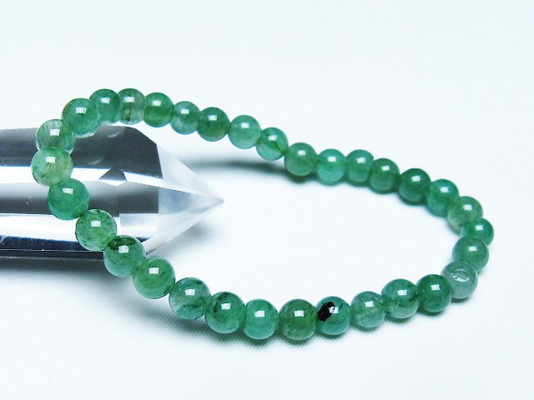 インド翡翠 ブレスレット 6mm [t127-11445] 1枚目