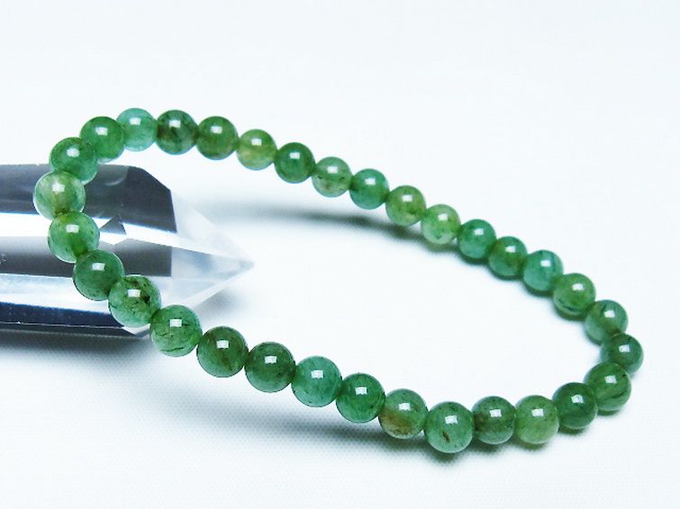 インド翡翠 ブレスレット 6mm [t127-11453] 1枚目