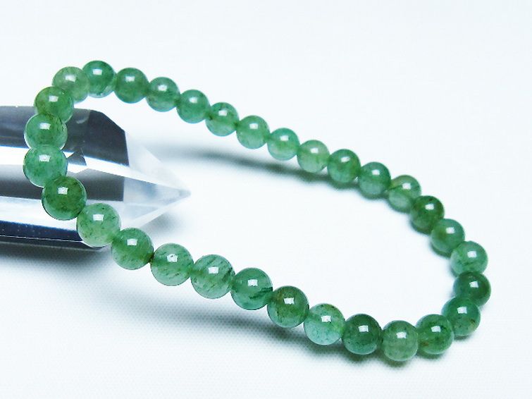インド翡翠 ブレスレット 6mm [t127-11456] 1枚目
