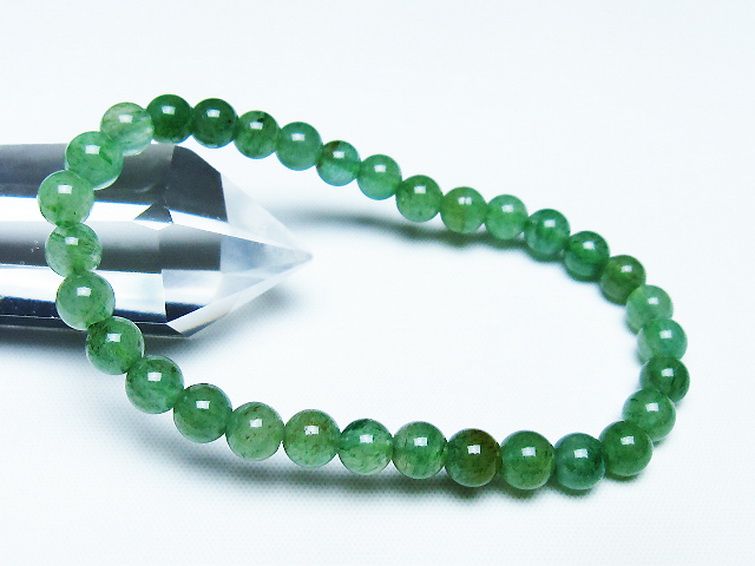 インド翡翠 ブレスレット 6mm [t127-11457] 1枚目