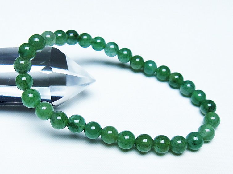 インド翡翠 ブレスレット 6mm [t127-11467] 1枚目