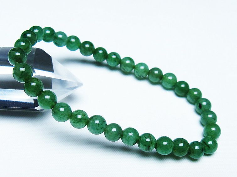 インド翡翠 ブレスレット 6mm [t127-11479] 1枚目
