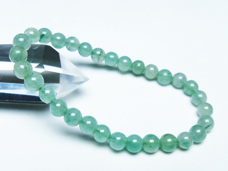 インド翡翠 ブレスレット 6mm [t127-11508] 1枚目