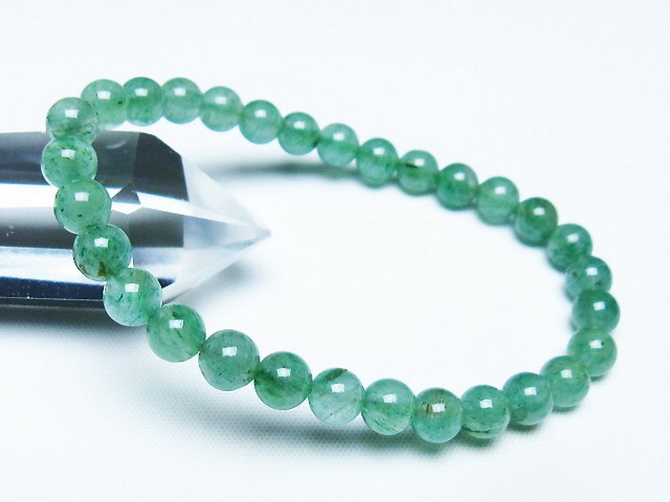インド翡翠 ブレスレット 6mm [t127-11542] 1枚目