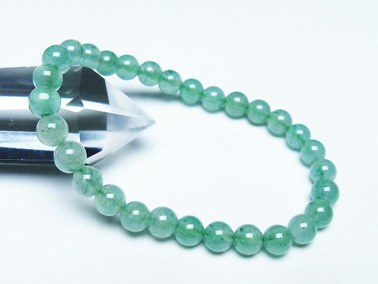 インド翡翠 ブレスレット 6mm [T127-11548] 1枚目