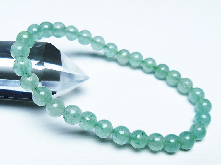 インド翡翠 ブレスレット 6mm [t127-11551] 1枚目