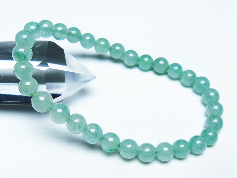 インド翡翠 ブレスレット 6mm [T127-11552] 1枚目