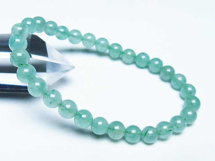 インド翡翠 ブレスレット 6mm [t127-11554] 1枚目