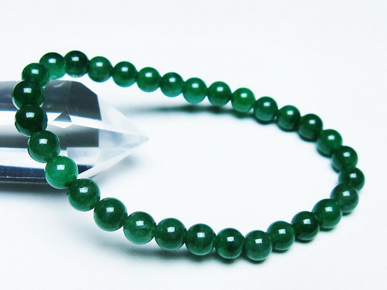 インド翡翠 ブレスレット 6mm [t127-11581] 1枚目