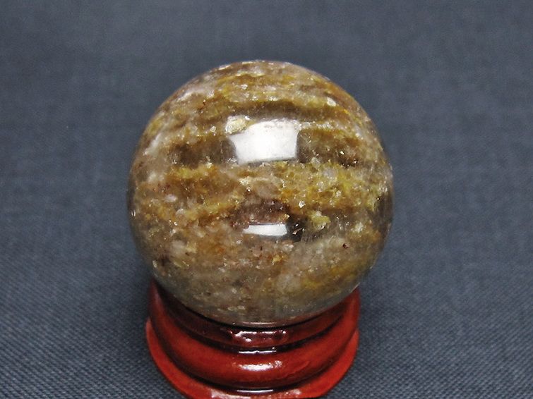 赤ガーデンファントム水晶 丸玉 28mm [t129-2930] 3枚目