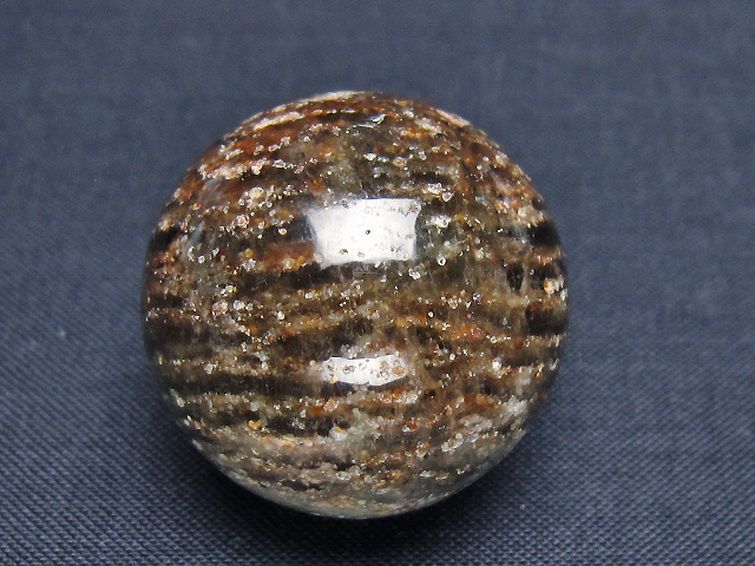 赤ガーデンファントム水晶 丸玉 29mm [t129-3075] 1枚目