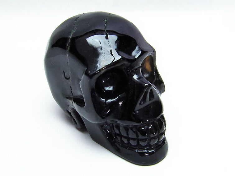 モリオン 純天然 黒水晶 ドクロ 置物[T130-1994] 3枚目