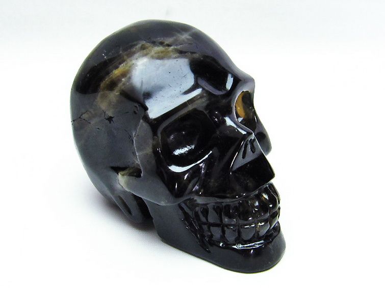 モリオン 純天然 黒水晶 ドクロ 置物[T130-2006] 3枚目