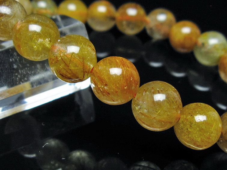金針ルチル水晶 ブレスレット 10mm [t132-15725] 3枚目