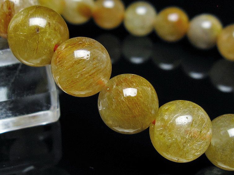 金針ルチル水晶 ブレスレット 11mm [t132-15741] 3枚目