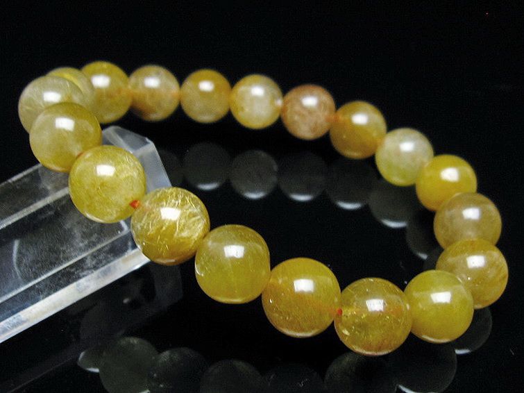 金針ルチル水晶 ブレスレット 10mm [t132-15754] 1枚目