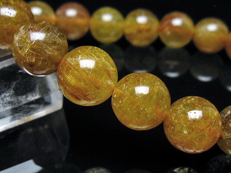 金針ルチル水晶 ブレスレット 11mm [t132-15814] 3枚目