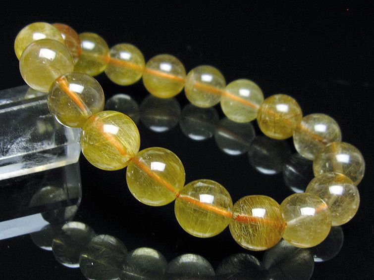 金針ルチル水晶 ブレスレット 11mm [t132-15823] 1枚目