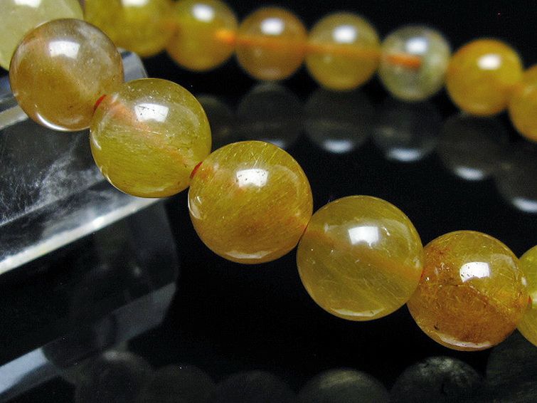 金針ルチル水晶 ブレスレット 10mm [t132-15847] 3枚目