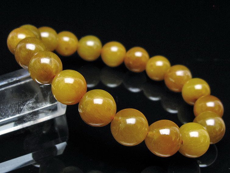 金針ルチル水晶 ブレスレット 10mm [t132-15859] 1枚目
