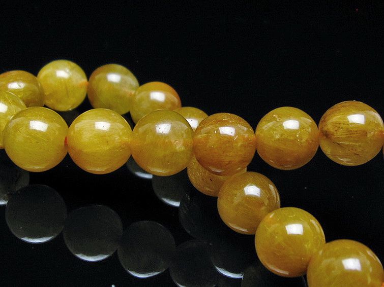 金針ルチル水晶 ブレスレット 10mm [t132-15871] 2枚目