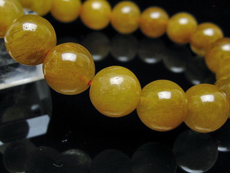金針ルチル水晶 ブレスレット 10mm [t132-15871] 3枚目