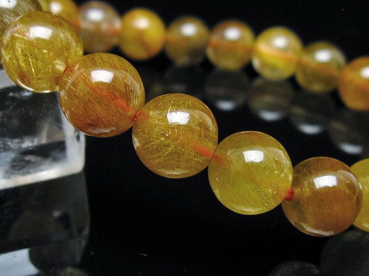 金針ルチル水晶 ブレスレット 10mm [t132-15890] 3枚目