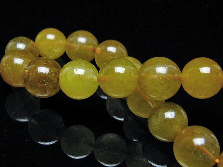 金針ルチル水晶 ブレスレット 11mm [t132-15894] 2枚目