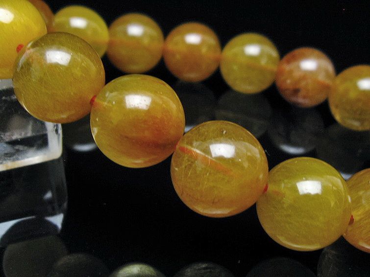 金針ルチル水晶 ブレスレット 13mm [t132-15909] 3枚目