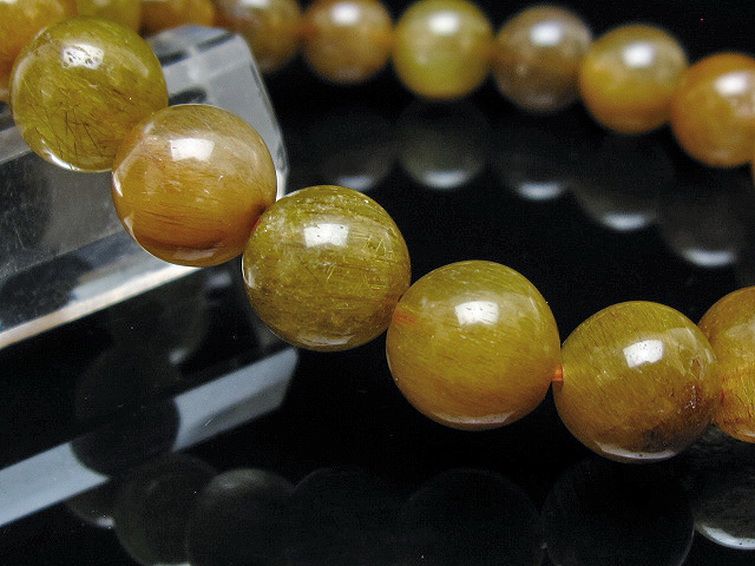 金針ルチル水晶 ブレスレット 10mm [t132-15918] 3枚目