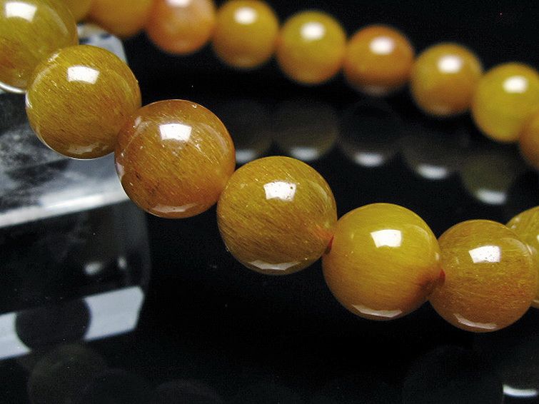 金針ルチル水晶 ブレスレット 10mm [t132-15929] 3枚目
