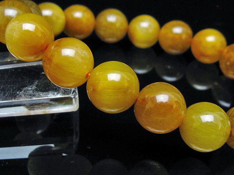 金針ルチル水晶 ブレスレット 12mm [t132-15936] 3枚目