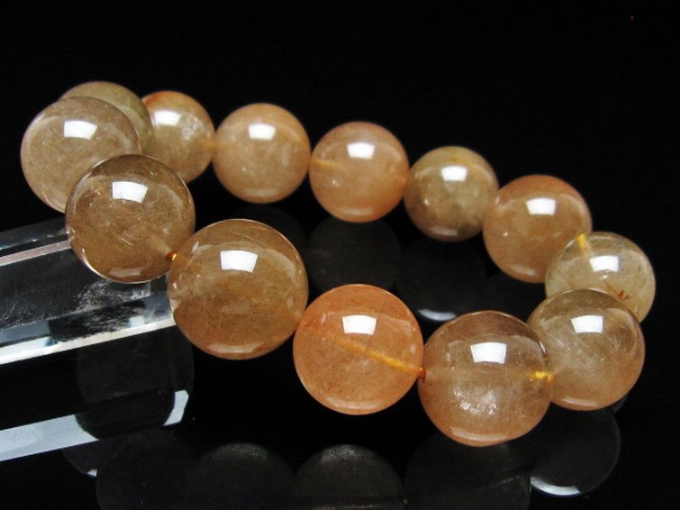 金針ルチル水晶 ブレスレット 16mm [t132-16006] 1枚目