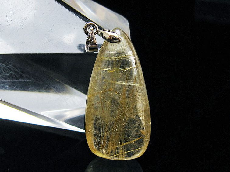 ゴールドタイチンルチル ペンダント [T134-3911] 1枚目