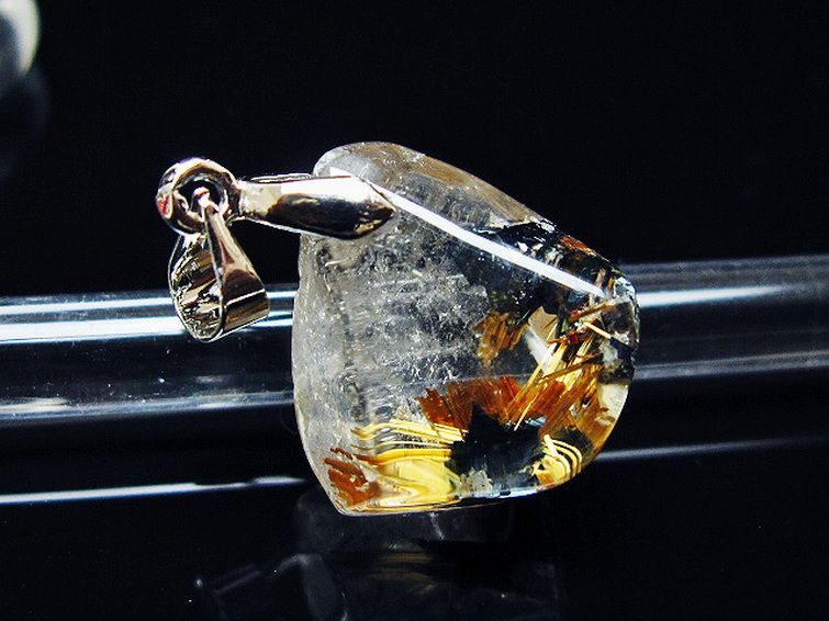 ゴールドタイチンルチル ペンダント [T134-3945] 2枚目