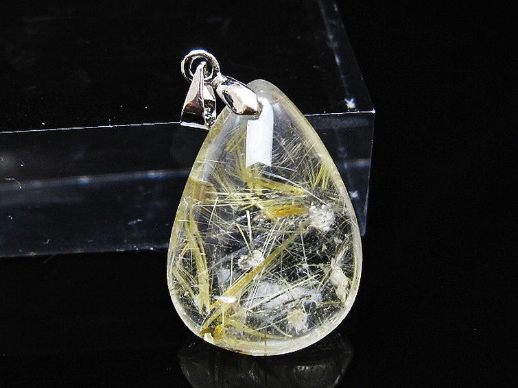 ゴールドタイチンルチル ペンダント [T134-3951] 1枚目