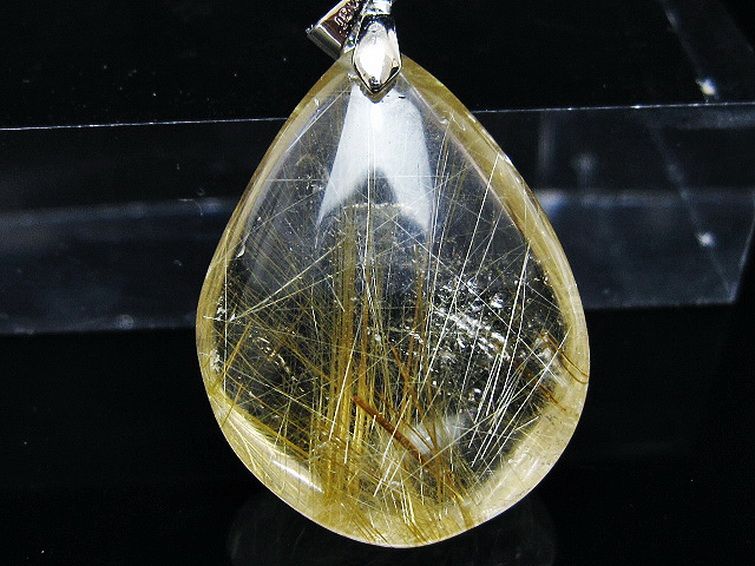 ゴールドタイチンルチル ペンダント [T134-3966] 2枚目