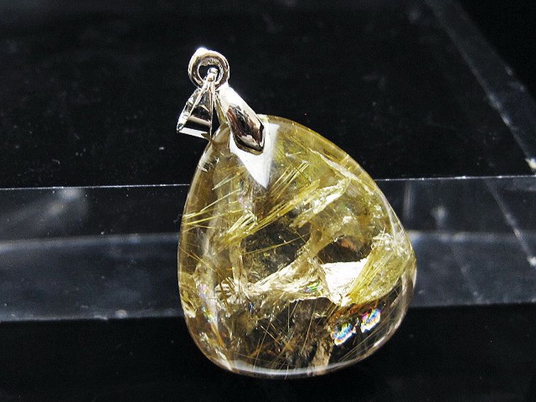 ゴールドタイチンルチル ペンダント [T134-3977] 1枚目