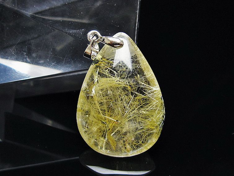 ゴールドタイチンルチル ペンダント [T134-3985] 1枚目