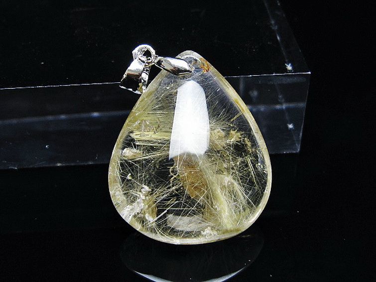 ゴールドタイチンルチル ペンダント [T134-3996] 1枚目