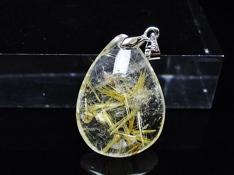 ゴールドタイチンルチル ペンダント [T134-3999] 1枚目