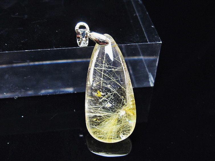 ゴールドタイチンルチル ペンダント [T134-4103] 1枚目